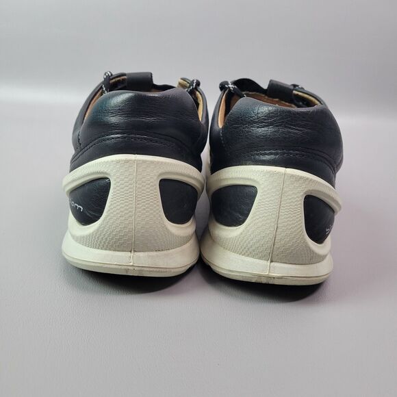 Ecco Yak Leather Biom Street Shoes Black Perforated Sneakers Womens US 9 - Picture 6 of 12